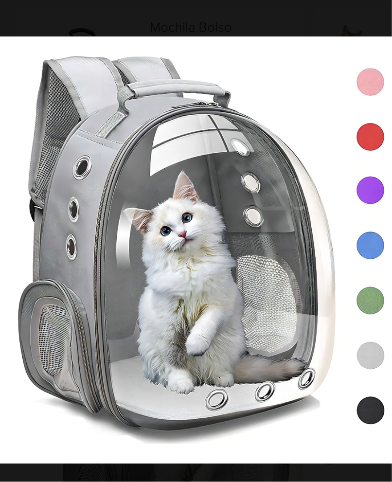 🚀🐾 Mochila Estilo Espacial para Mascotas – Viaja Seguro y con Estilo 🐶🐱✨
