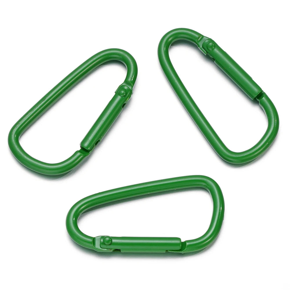 5pcs/Lot 46x23mm D Carabiner Hook Colorful Alloy Keychain Snap Clip Hooks For Making Jewelry Key Ring Connector DIY Findings