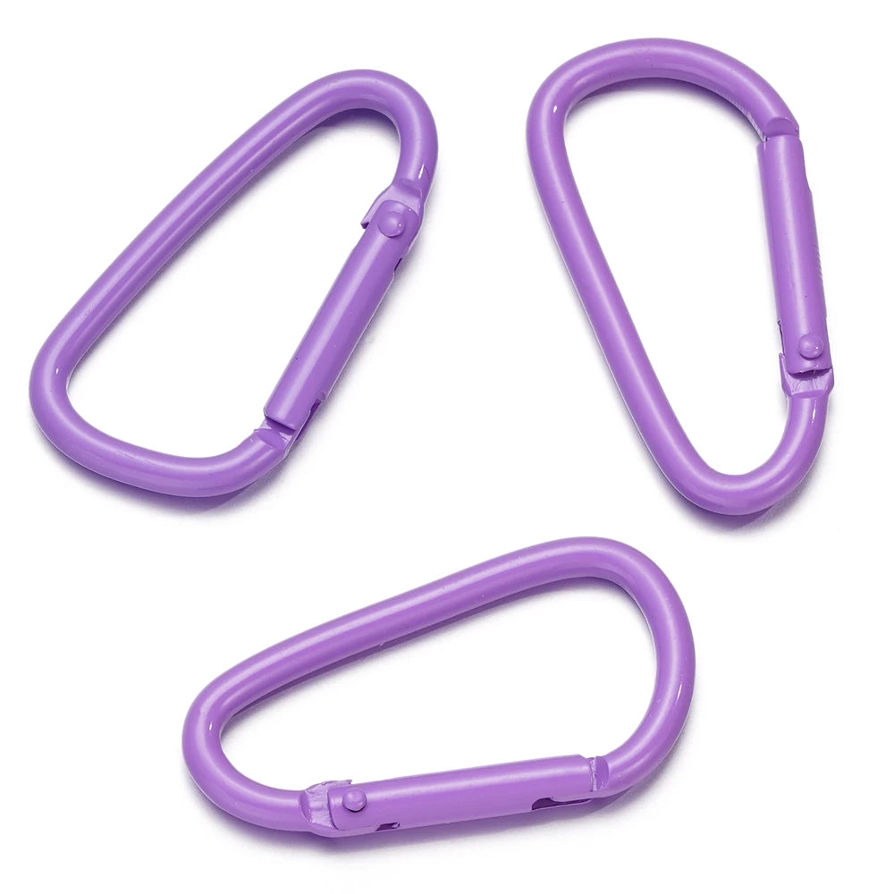 5pcs/Lot 46x23mm D Carabiner Hook Colorful Alloy Keychain Snap Clip Hooks For Making Jewelry Key Ring Connector DIY Findings