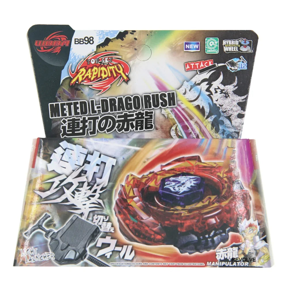 B-X TOUPIE BURST BEYBLADE Toys Spinning Top METAL FUSION BB106 4D FANG LEONE 130W2D LAUNCHER PACK for Kid Toys