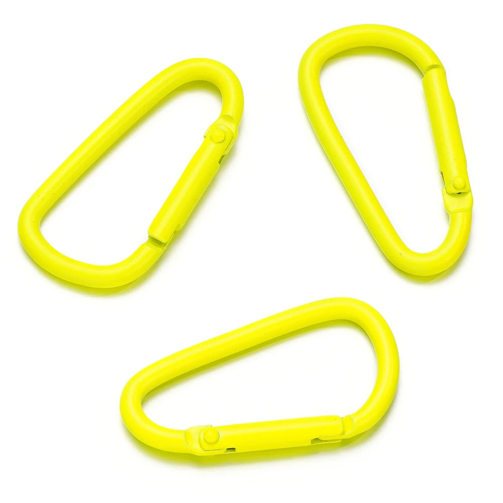 5pcs/Lot 46x23mm D Carabiner Hook Colorful Alloy Keychain Snap Clip Hooks For Making Jewelry Key Ring Connector DIY Findings