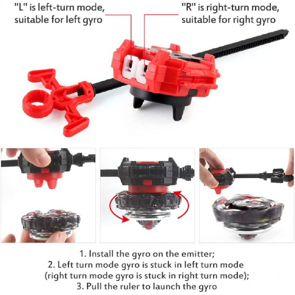 10 Pieces Bey Beyblade Top, 3 Two-Way Transmitters, Zest Achilles Montevarchi Li with Portable Box Blade Kids Gift