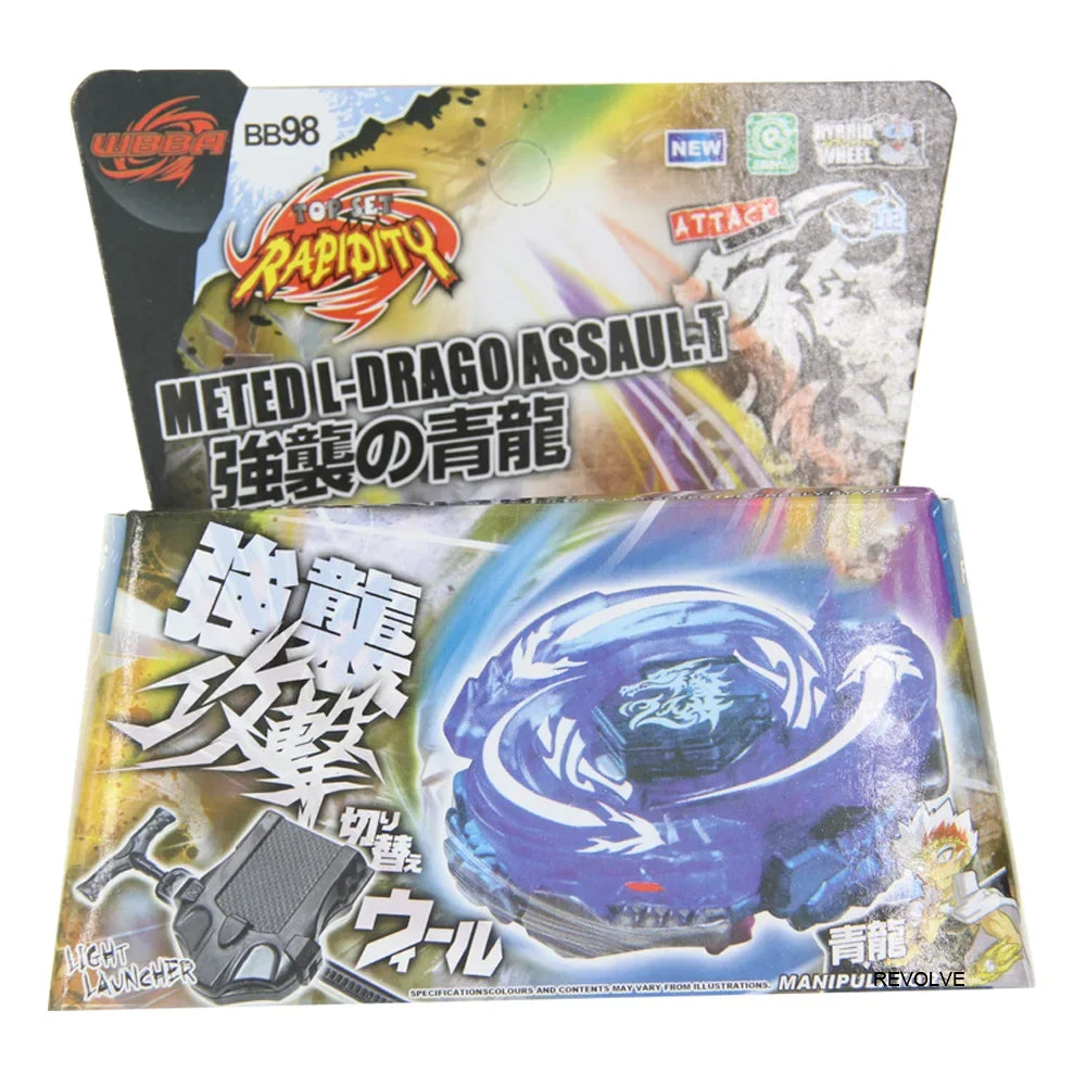 B-X TOUPIE BURST BEYBLADE Toys Spinning Top METAL FUSION BB106 4D FANG LEONE 130W2D LAUNCHER PACK for Kid Toys