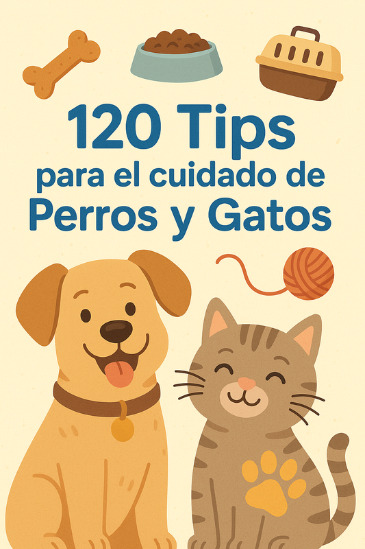 120 Tips para el cuidado de perros y gatos. Ebook Digital