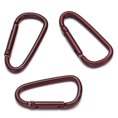 5pcs/Lot 46x23mm D Carabiner Hook Colorful Alloy Keychain Snap Clip Hooks For Making Jewelry Key Ring Connector DIY Findings