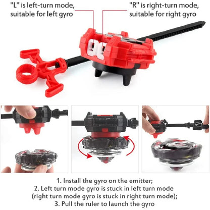 10 Pieces Bey Beyblade Top, 3 Two-Way Transmitters, Zest Achilles Montevarchi Li with Portable Box Blade Kids Gift