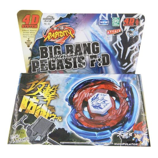 B-X TOUPIE BURST BEYBLADE Toys Spinning Top  METAL FUSION BB106 4D FANG LEONE 130W2D LAUNCHER PACK for Kid Toys