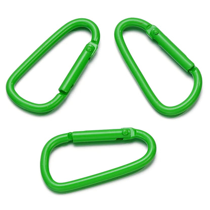5pcs/Lot 46x23mm D Carabiner Hook Colorful Alloy Keychain Snap Clip Hooks For Making Jewelry Key Ring Connector DIY Findings